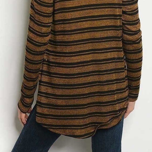 UNIQUE Stripe Knit Loose Fit Blouse Top ~ Free Shipping Back in stock! 5 ⭐️ - Picture 5 of 9